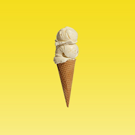 Gelato cone with one scoop